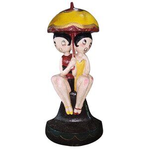 Vintage Anne Harriet Fish Sefton for Hubley Cast Iron Bathing Beauties Door Stop